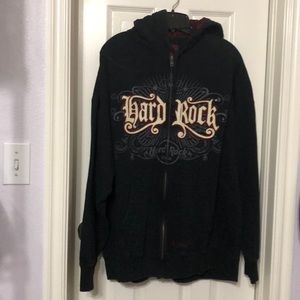 Men’s Hard Rock Black Zip Jacket with Hood